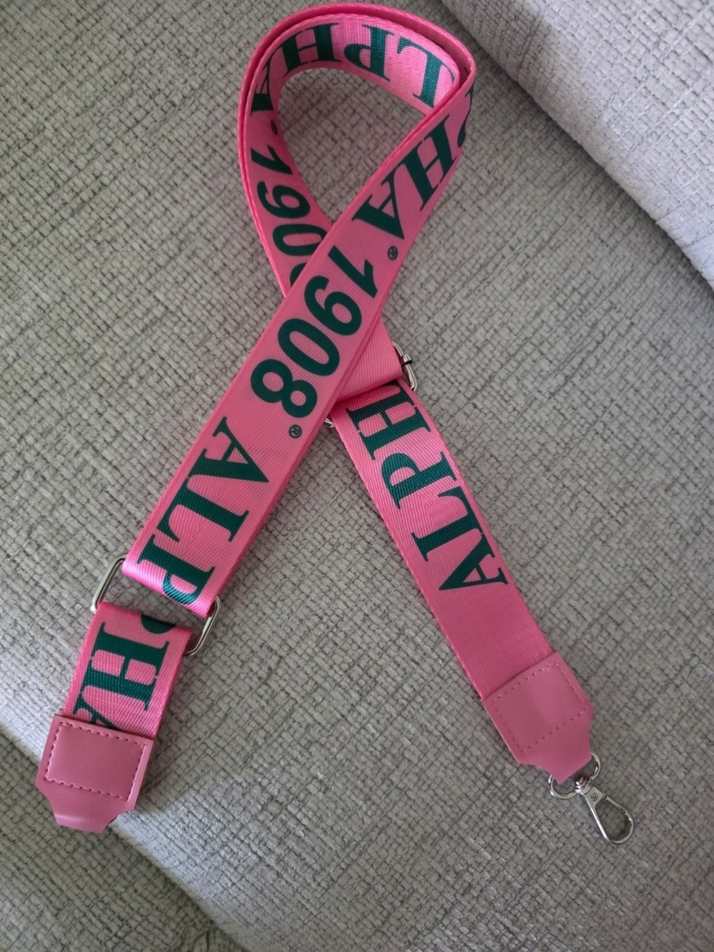 AKA (Alpha Kappa Alpha) Pink Adjustable Bag Strap